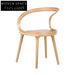 Innovative Hand-Made Curved Backrest Solid Ash Wood Restaurant Dining Chair