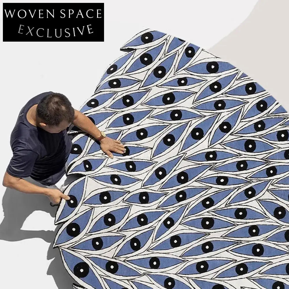 Irregular Abstract Area Rug Artistic Design for Modern Living Room Carpet