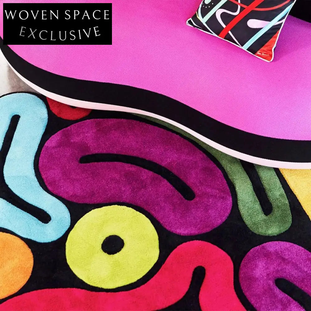 Irregular Nordic Wool Blend Geometric Pattern Living Room Carpet