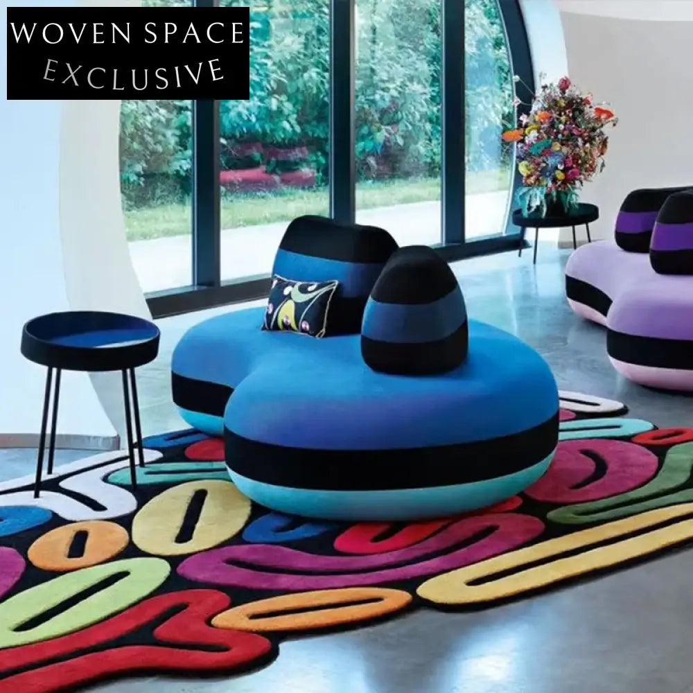 Irregular Nordic Wool Blend Geometric Pattern Living Room Carpet