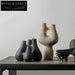 Irregular Two-Hole Ceramic Tabletop Vase for Modern Nordic Home Decor