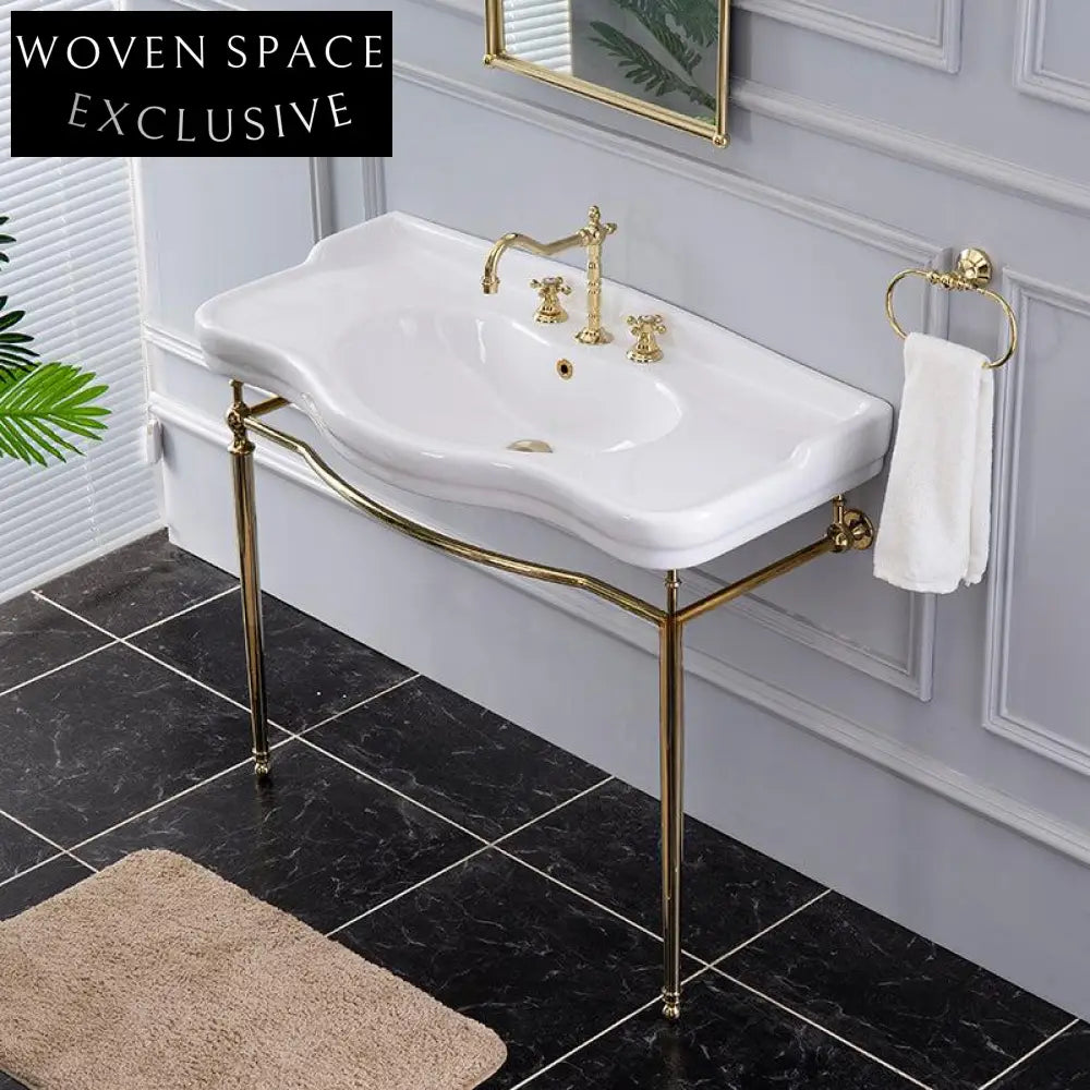Isidora Butterfly Ceramic Basin with Copper Bracket