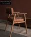 Isolde Genuine Leather Teak Wood Dining Chair Nostalgic Black / Shipping in June-July