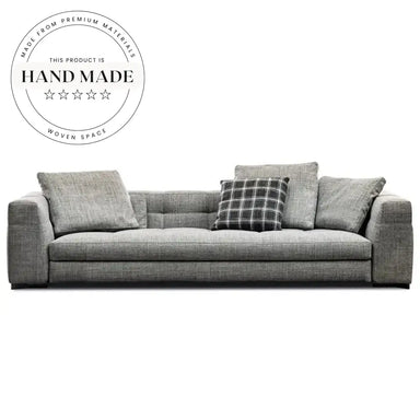 Italian Design Flax Fabric Modern 3-4 Seat Sectional Sofa