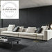 Italian Design Flax Fabric Modern 3-4 Seat Sectional Sofa