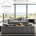 Italian Design Flax Fabric Modern 3-4 Seat Sectional Sofa