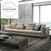 Italian Design Flax Fabric Modern 3-4 Seat Sectional Sofa