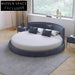Italian Design Luxury Soft Fabric King Size Round Master Bedroom Bed