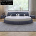 Italian Design Luxury Soft Fabric King Size Round Master Bedroom Bed