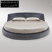 Italian Design Luxury Soft Fabric King Size Round Master Bedroom Bed