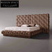 Italian Design Luxury Upholstered Fabric Double Bed for Modern Bedrooms