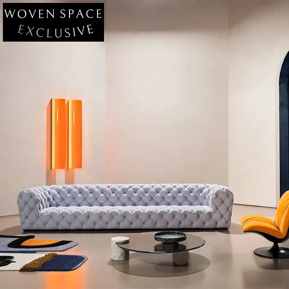 Italian Design Modern Luxury Soft Fabric Chesterfield Living Room Sofa