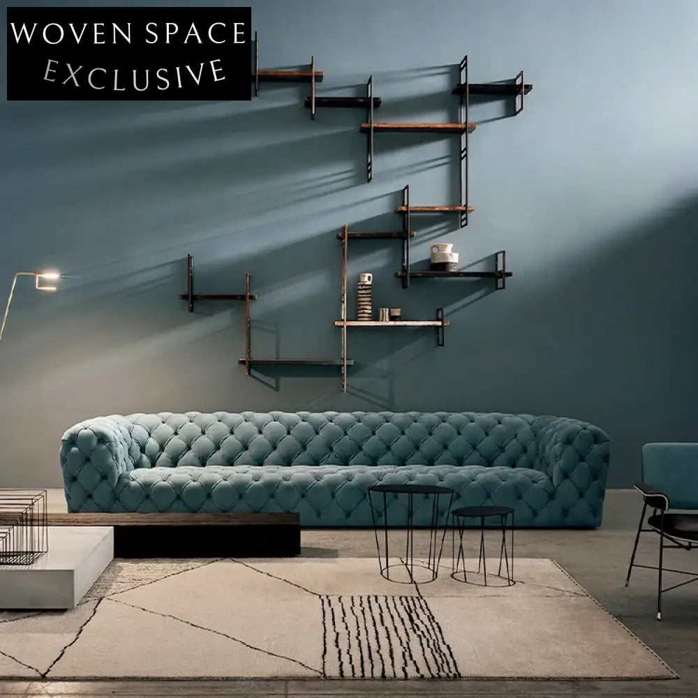 Italian Design Modern Luxury Soft Fabric Chesterfield Living Room Sofa