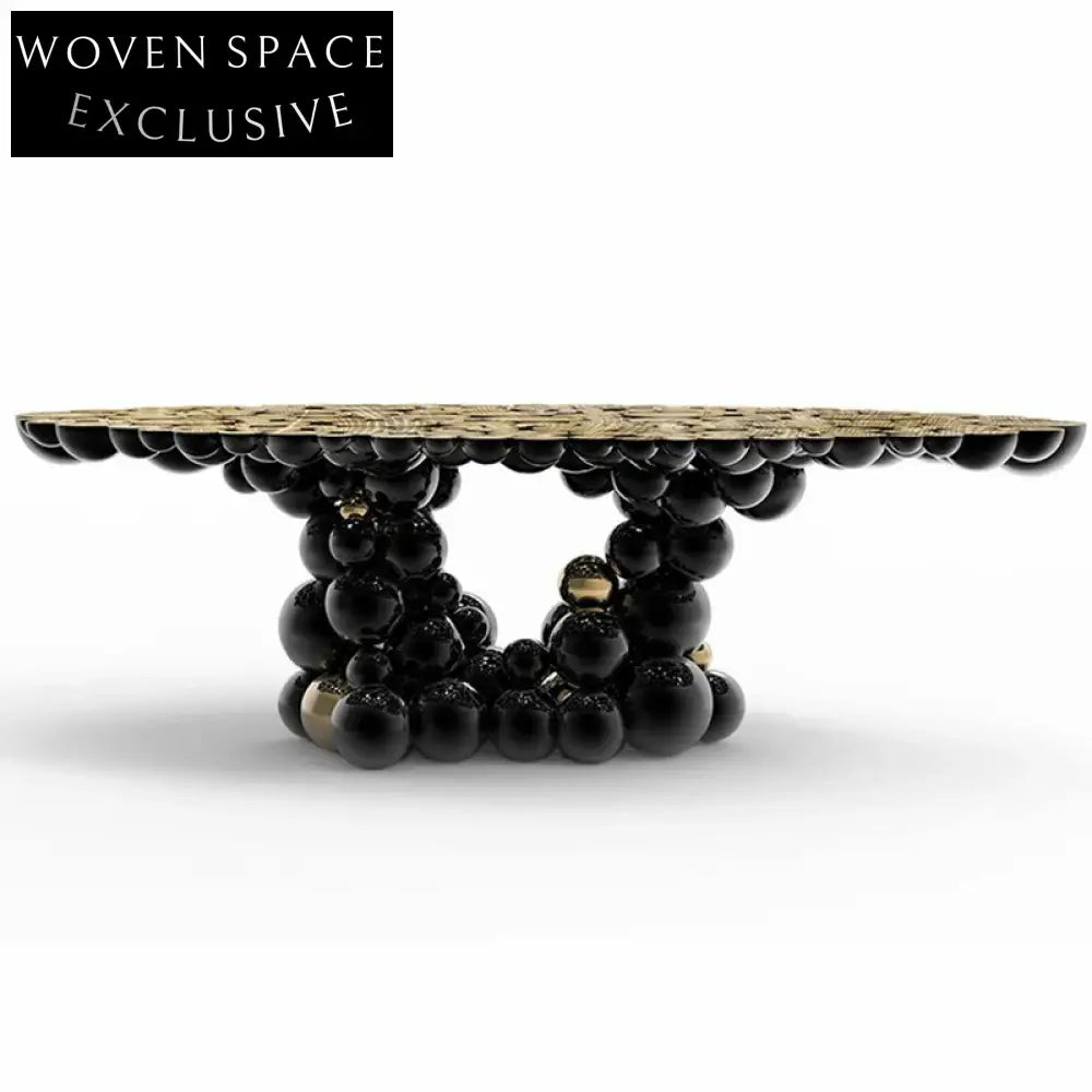 Italian Designer Fiberglass Oval Bubble Dining Table - Modern Luxury Style