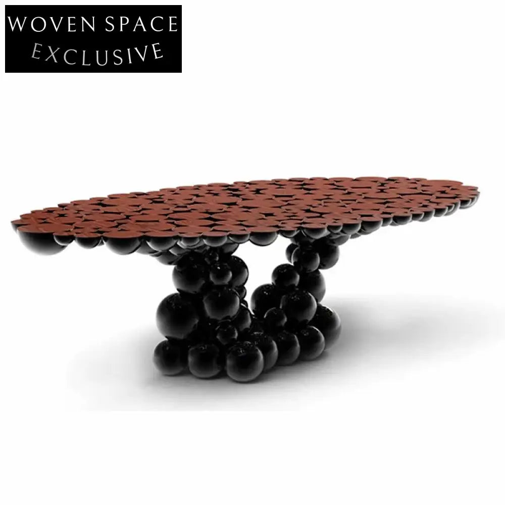 Italian Designer Fiberglass Oval Bubble Dining Table - Modern Luxury Style