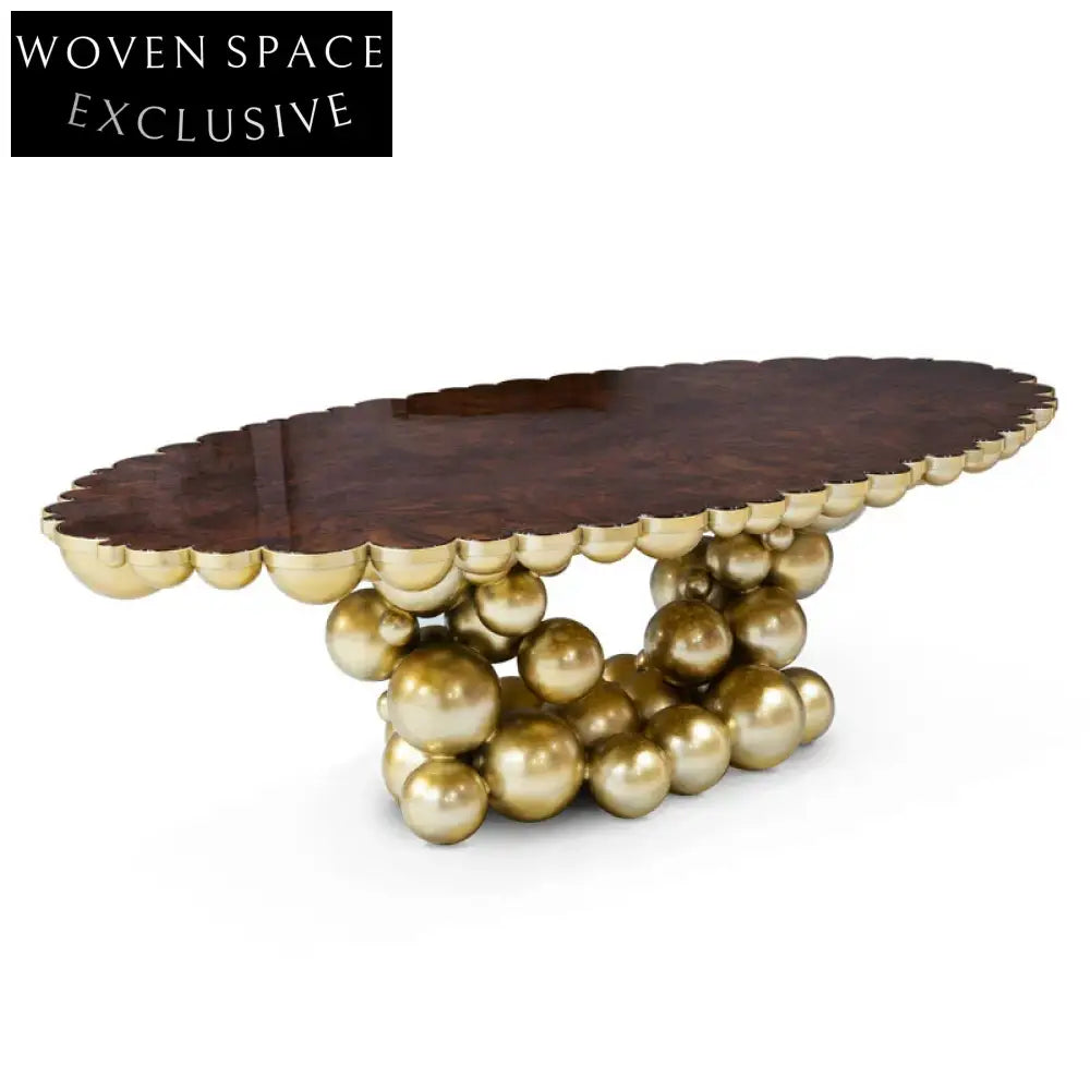 Italian Designer Fiberglass Oval Bubble Dining Table - Modern Luxury Style