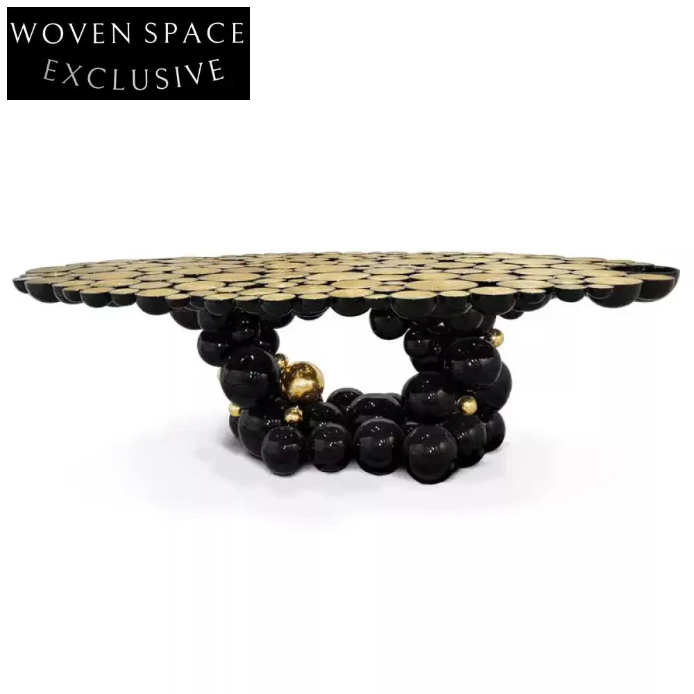 Italian Designer Fiberglass Oval Bubble Dining Table - Modern Luxury Style