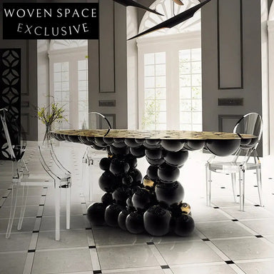 Italian Designer Fiberglass Oval Bubble Dining Table - Modern Luxury Style