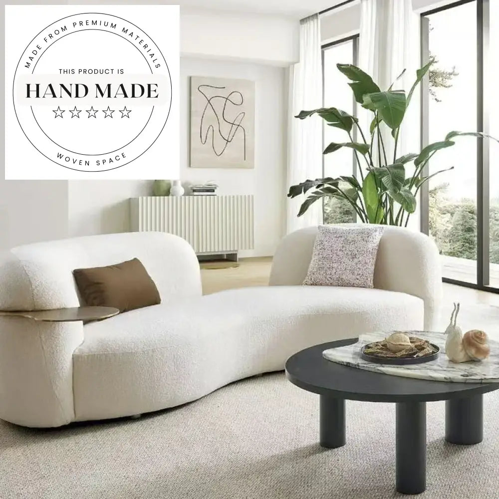 Italian Designer Modern Curved Velvet Fabric Irregular Living Room Sofa