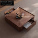 Italian Elegance Wood Veneer Modern Living Room Coffee Table