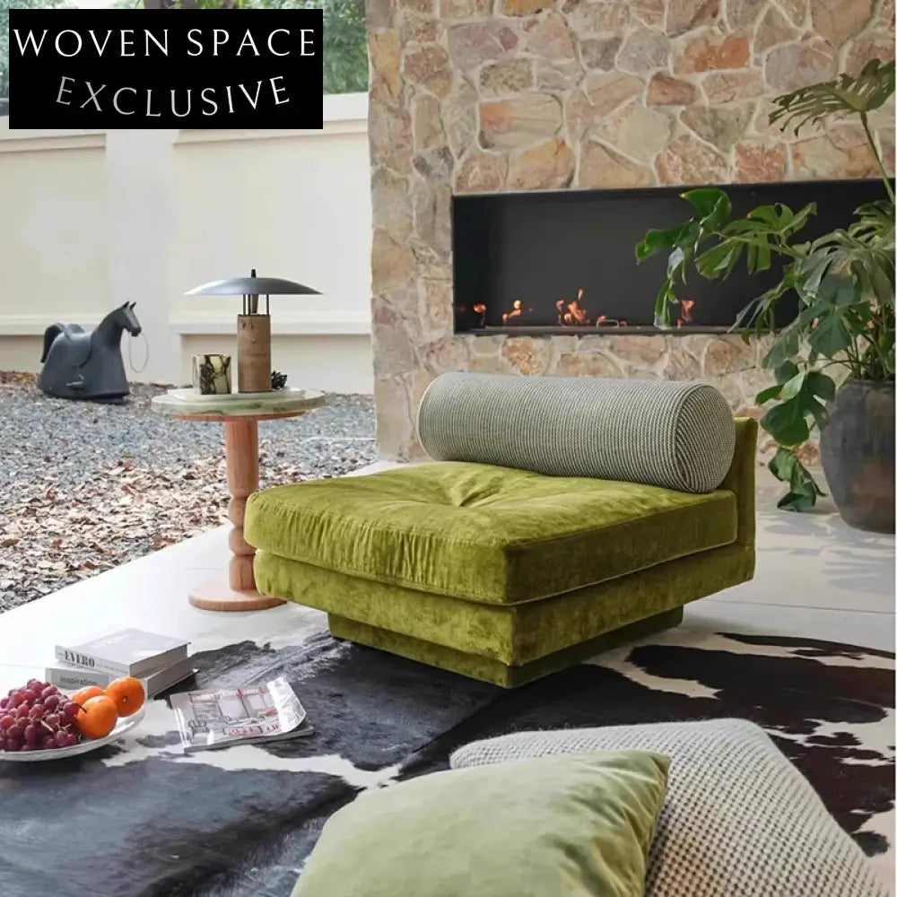 Italian Light Luxury Corduroy Velvet Fabric Modern Modular Sectional Sofa Set