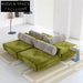 Italian Light Luxury Corduroy Velvet Fabric Modern Modular Sectional Sofa Set