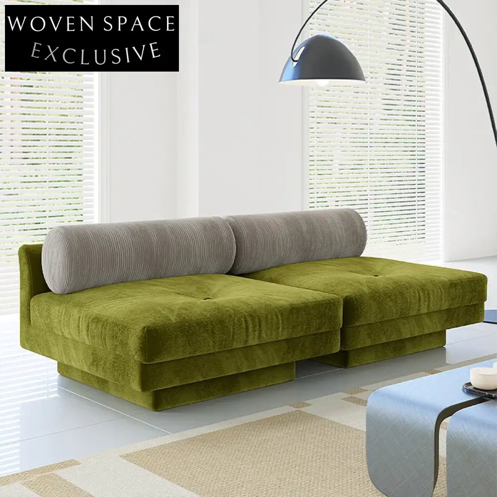 Italian Light Luxury Corduroy Velvet Fabric Modern Modular Sectional Sofa Set