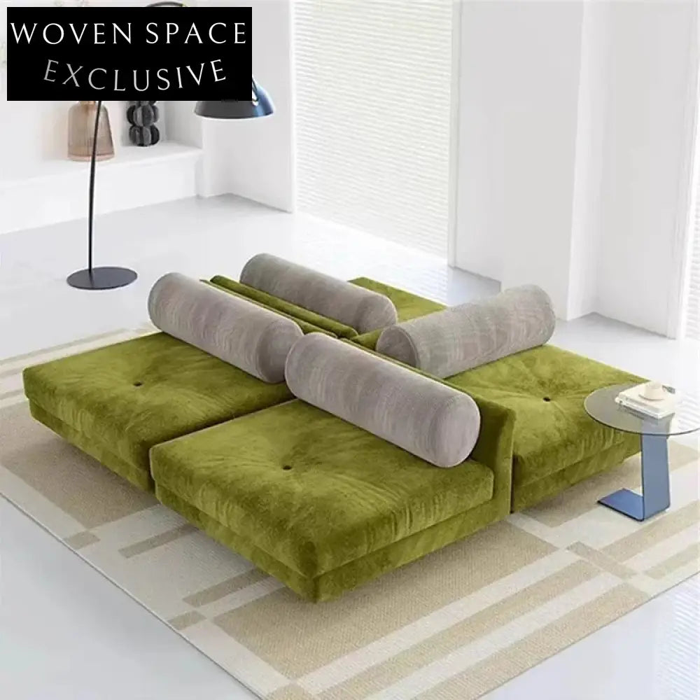 Italian Light Luxury Corduroy Velvet Modular Combined Sectional Living Room Sofa