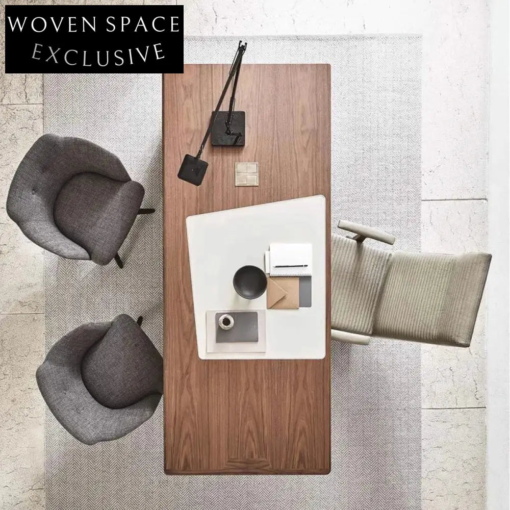 Italian Light Luxury Modern Executive Wooden Desk Table for Home Office