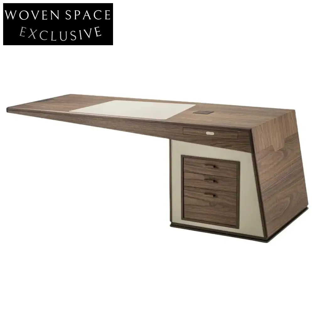 Italian Light Luxury Modern Executive Wooden Desk Table for Home Office