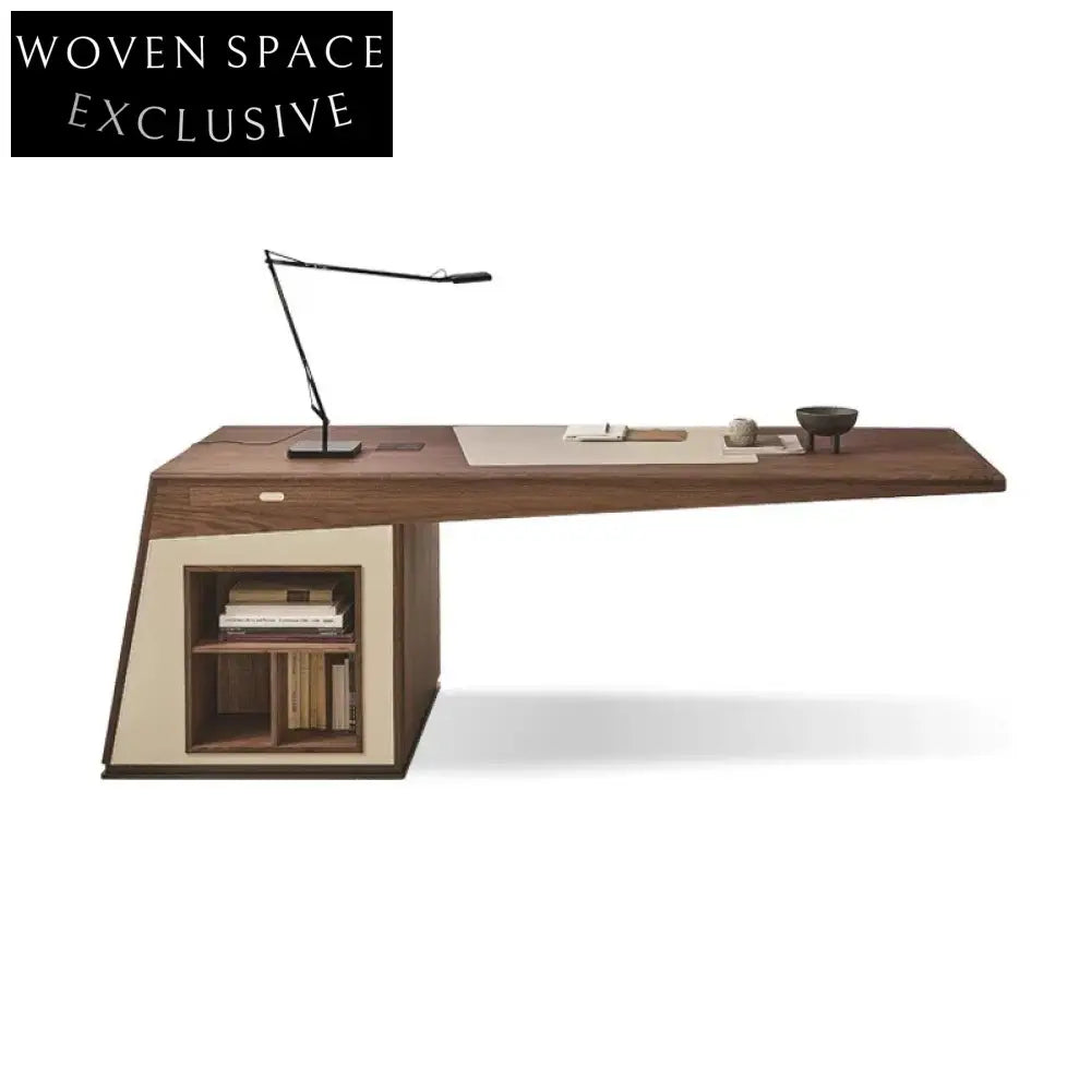 Italian Light Luxury Modern Executive Wooden Desk Table for Home Office
