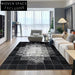 Italian Luxury Black White Abstract Area Rug for Living Room Bedroom Sofa
