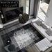 Italian Luxury Black White Abstract Area Rug Modern Living Room Bedroom Carpet