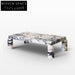 Italian Luxury Calacatta Viola Marble & Travertine Stone Living Room Coffee Table
