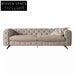 Italian Luxury Chesterfield Sectional Sofa Durable PU Leather for Living Room