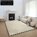 Italian Luxury Cream Geometric Pattern Modern Minimalist Area Rug