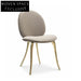 Italian Luxury Fabric Dining Chair with Metal Legs, Sponge Seat, Leisure Chair