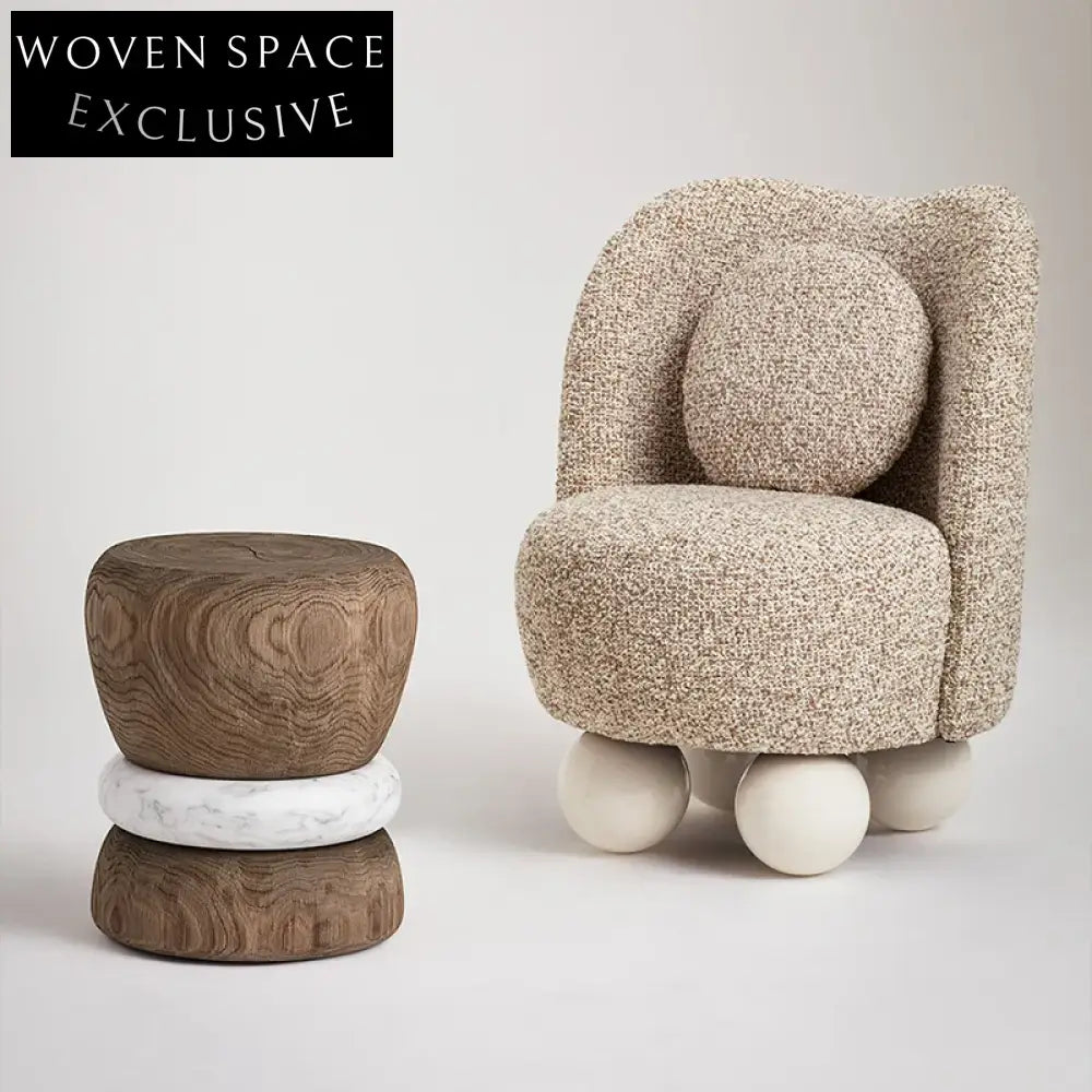 Italian Luxury Fabric Double Sofa Chair, Solid Wood Frame, Modern Living Room Design