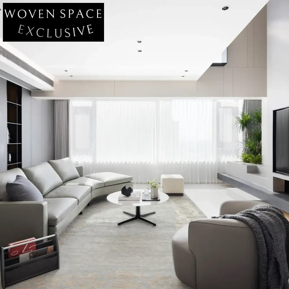 Italian Luxury Geometric Hand-Tufted Tencel Carpet for Modern Living Room Bedroom