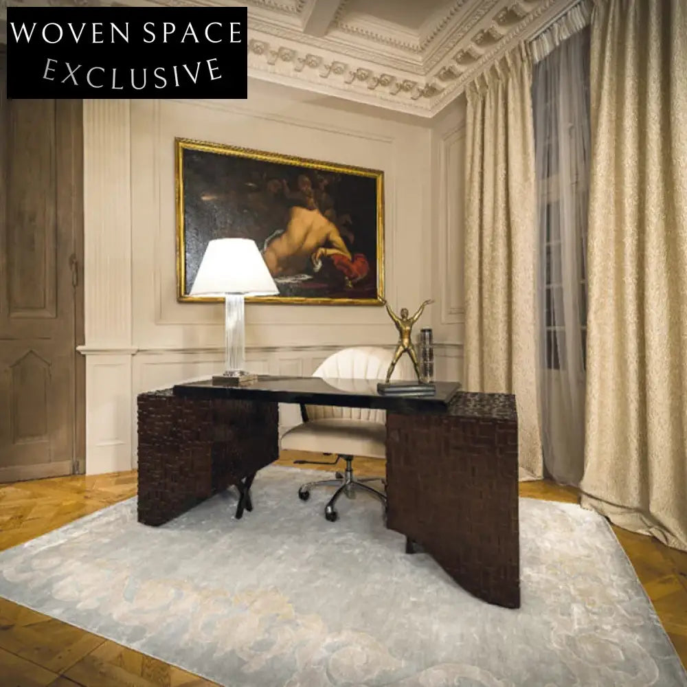 Italian Luxury Geometric Hand-Tufted Tencel Carpet for Modern Living Room Bedroom