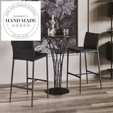 Italian Luxury Leather Modern Nordic Designer High Kitchen Cafe Bar Stool