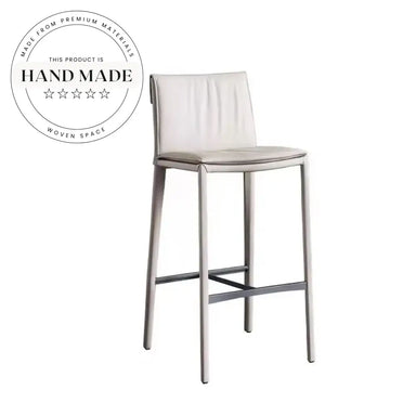 Italian Luxury Leather Modern Nordic Designer High Kitchen Cafe Bar Stool