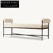 Italian Luxury Metal Frame Fabric Bed End Stool Lounge Ottoman Bench