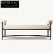 Italian Luxury Metal Frame Fabric Bed End Stool Lounge Ottoman Bench