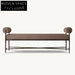 Italian Luxury Metal Frame Fabric Bed End Stool Lounge Ottoman Bench