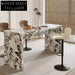 Italian Luxury Natural Marble Round High Bar Dining Table for Kitchen
