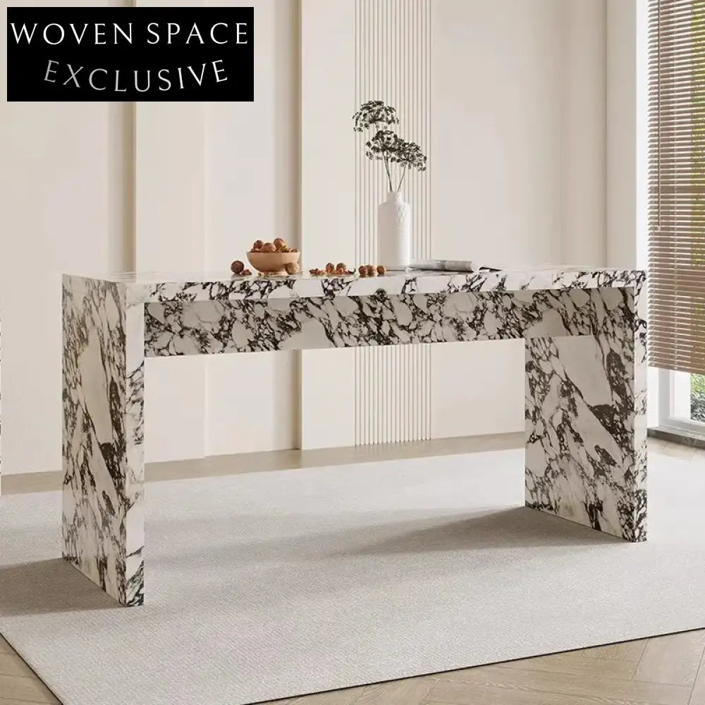 Italian Luxury Natural Marble Round High Bar Dining Table for Kitchen