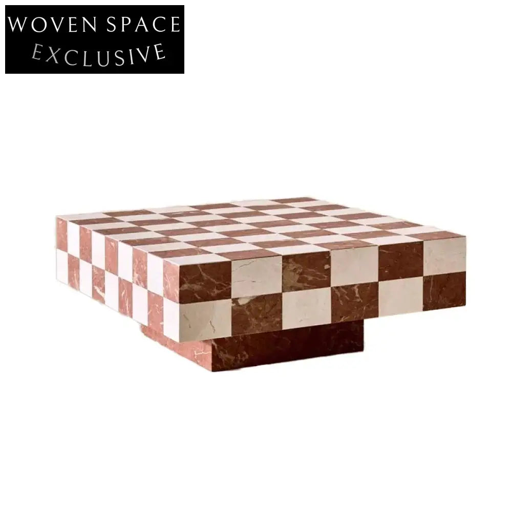 Italian Luxury Natural Marble Square Coffee Table for Modern Living Rooms