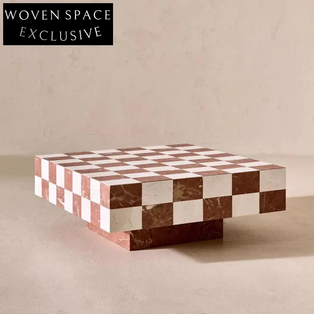 Italian Luxury Natural Marble Square Coffee Table for Modern Living Rooms