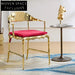Italian Luxury Pure Copper Dining Chair for High-End Home Restaurant Villa